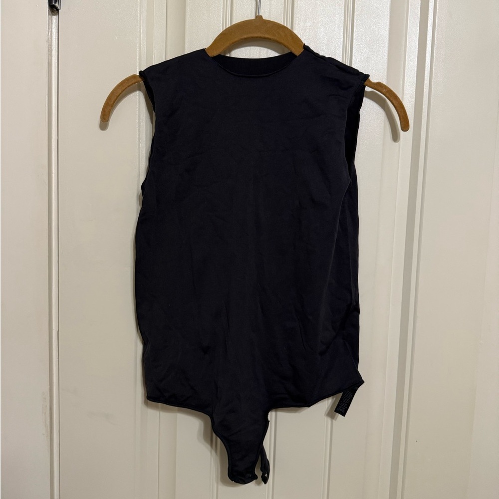 SKIMS Sleeveless Black Bodysuit Top